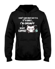 I'm Grumpy I Want Coffee Grumpy Coffee Cat Hooded Sweatshirt tile