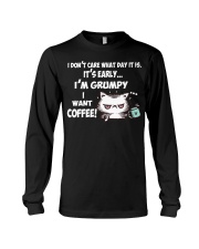 I'm Grumpy I Want Coffee Grumpy Coffee Cat Long Sleeve Tee tile