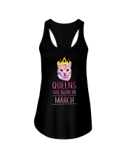 March Queens Cat Are Born In Ladies Flowy Tank tile