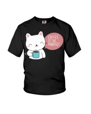 Cat Lovers Coffee T shirts Meocoffee Youth T-Shirt tile