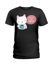 Cat Lovers Coffee T shirts Meocoffee Ladies T-Shirt tile