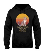 All I Need Is Love And Cat And A Dog Vintage Hooded Sweatshirt tile