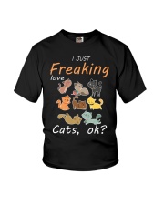 I Just Freaking Love Cats OK Cat Youth T-Shirt tile