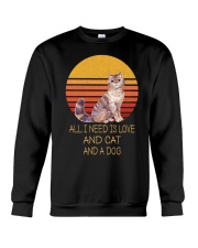 All I Need Is Love And Cat And A Dog Vintage Crewneck Sweatshirt tile