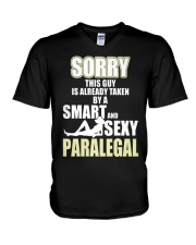 SORRY SEXY PARALEGAL V-Neck T-Shirt thumbnail