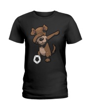 Dabbing Dog Soccer Dab Shirt Ladies T-Shirt thumbnail