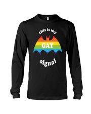 this is my gay signal LGBT Pride Rainbow Long Sleeve Tee thumbnail