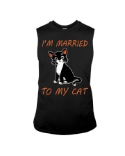 I Am Married To My Cat Cat Sleeveless Tee tile