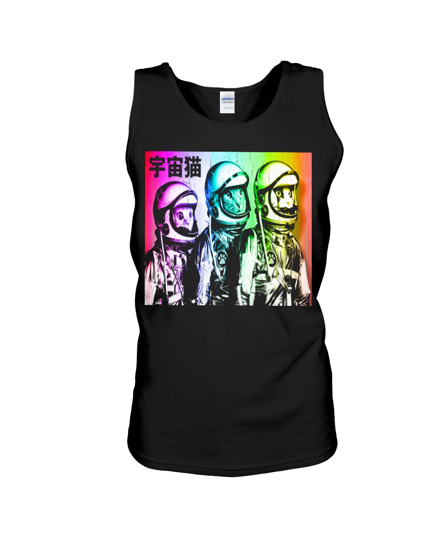 3 Astronaut Space Cats Unisex Tank