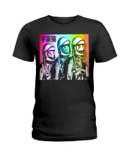 3 Astronaut Space Cats Ladies T-Shirt thumbnail