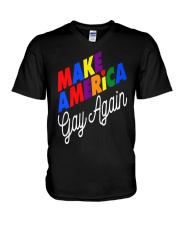 Make America Gay Again LGBT Pride Gay Le V-Neck T-Shirt thumbnail