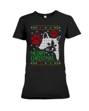 Meowy Ugly Christmas Sweaters - Ugly Sweater Premium Fit Ladies Tee tile