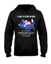 Like To Stay In Bed It's Too Peopley Outside Cat Hooded Sweatshirt tile