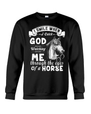 Watching Me Through The Eyes Of A Horse Crewneck Sweatshirt tile
