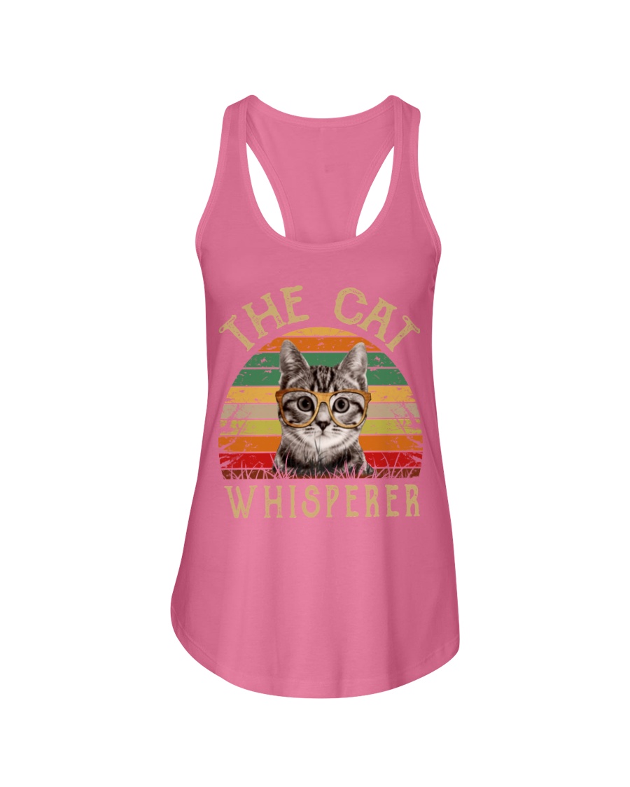 Cat Shirt The Cat Whisperer Vintage Style Ladies Flowy Tank