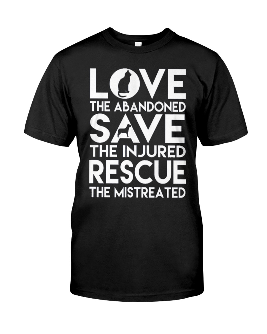 DOG-RESCUE-TEE-ANIMAL-CAT-RESCUE-SHIRT-L Classic T-Shirt