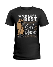 Animal Lovers Worlds Best Cat Mom Ladies T-Shirt tile