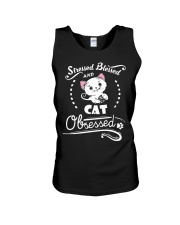 Cat T shirt Stressed Blessed and Cat Obsessed Unisex Tank tile
