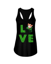 Dog Shirt Cat Cat Leprechaun St Pattrick Day Ladies Flowy Tank tile