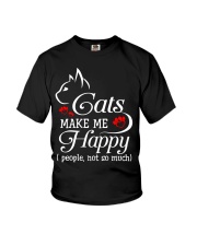 Cat Make Me Happy People Youth T-Shirt tile