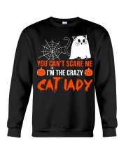 Halloween Cat You Can't Scare Me Crewneck Sweatshirt tile