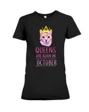 October Queens Cat Are Born In T Shirt Hoodie Premium Fit Ladies Tee tile