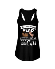 Head Keep Telling Me To Pet Cats More Ladies Flowy Tank tile