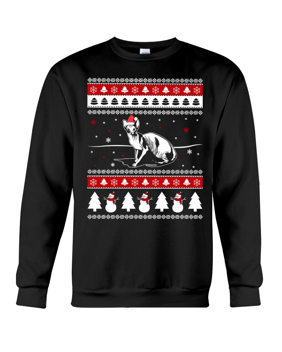 Sphynx Cat Ugly Christmas Sweaters Crewneck Sweatshirt