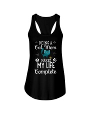 Being A Cat Mom Make My Life Complete Ladies Flowy Tank tile