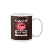 Walk Away I Have Anger Issues Cat Mug tile