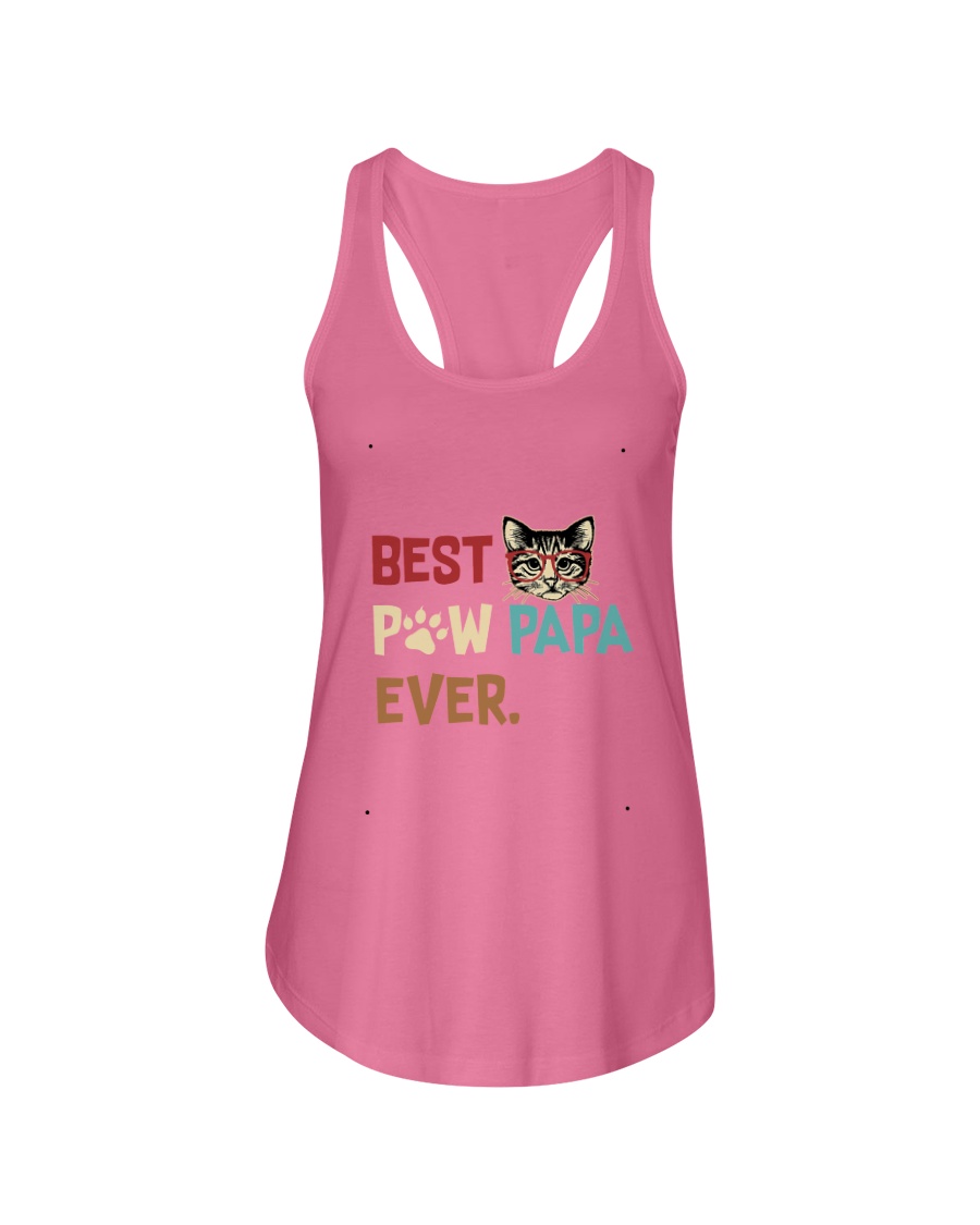 Cat Paw T Shirt Best Paw PaPa Ever Ladies Flowy Tank