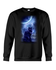 Black Cat Moon Night Crewneck Sweatshirt tile