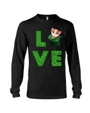 Dog Shirt Cat Cat Leprechaun St Pattrick Day Long Sleeve Tee tile