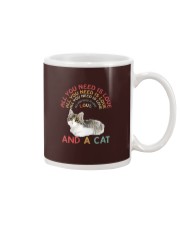 Cat Shirt All you need is love and a cat Mug tile