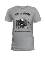 Woman Loves Photography Ladies T-Shirt tile