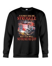 Trucker Never Quit Crewneck Sweatshirt tile