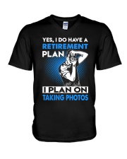 Retirement Plan V-Neck T-Shirt tile