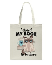 Closed My Book Tote Bag tile