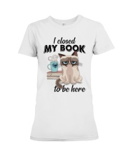 Closed My Book Premium Fit Ladies Tee tile