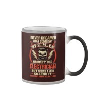 Grumpy Old Electrician Color Changing Mug tile