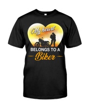 My Heart Belong To A Biker Classic T-Shirt front