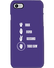 Rock paper scissors table saw Phone Case tile