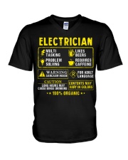 Electrician Info V-Neck T-Shirt tile