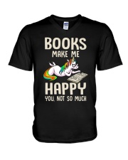 Books Make Me Happy V-Neck T-Shirt tile
