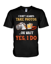 Take Photos V-Neck T-Shirt tile