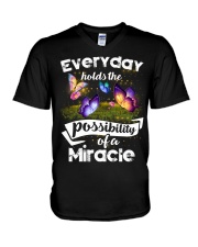 Butterfly Everyday Miracle - LTE V-Neck T-Shirt tile
