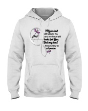 Pink Purple Dragonfly Mandala In Lady Hand - LTE Hooded Sweatshirt tile
