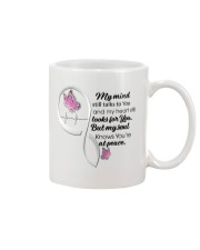 Pink Butterflies Cancer Symbol - LTE Mug tile