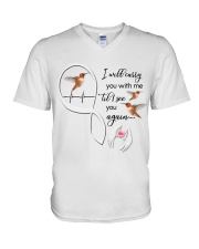 HUMMINGBIRD I WILL CARRY YOU WITH ME - BEST SELLER V-Neck T-Shirt tile