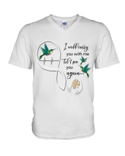HUMMINGBIRD I WILL CARRY YOU WITH ME - BEST SELLER V-Neck T-Shirt tile